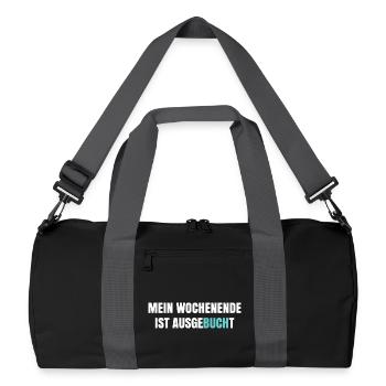 My weekend is booked out - Recycled Duffel Bag - black/graphite grey - Front