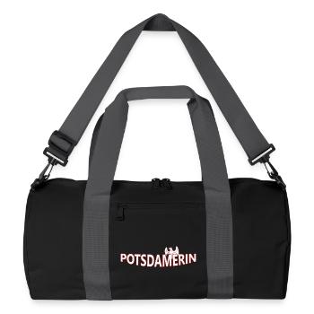 Potsdamerin - Recycelte Duffel Bag - Schwarz/Graphitgrau - Vorne