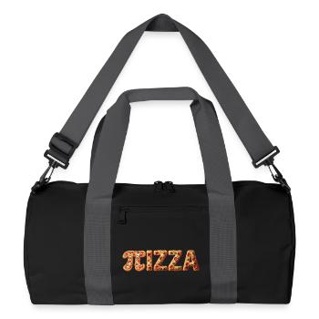 PIZZA Colorful Crust Letters - Recycled Duffel Bag - black/graphite grey - Front