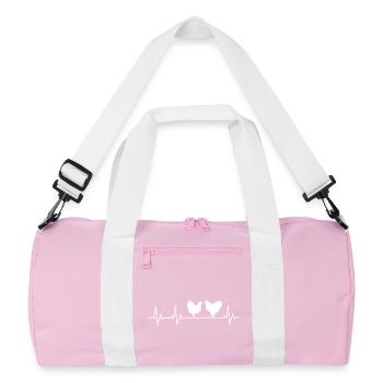 Fans de poulet - Coq - Coq - Poussins - Wyandotten - Sac de sport recyclé - rose/blanc - Devant