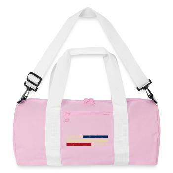 France - Nanterre - France - Flag - Stripes - Recycled Duffel Bag - pink/white - Front
