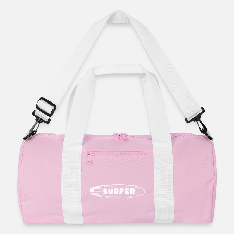Surfer auf Surfboard Retro Print Recycelte Duffel Bag