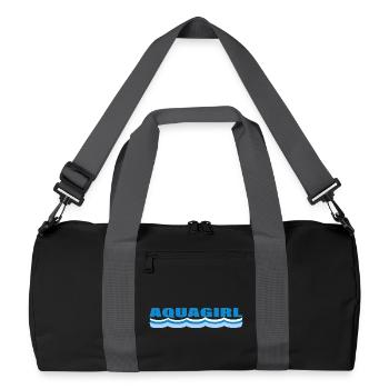 AQUAGIRL - Recycelte Duffel Bag - Schwarz/Graphitgrau - Vorne