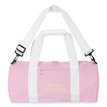 Office vibes : pretend, smile, repeat - Sac de sport recyclé - rose/blanc - Devant