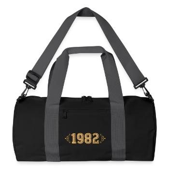 Legende seit 1982, Retro 1982 - Recycelte Duffel Bag - Schwarz/Graphitgrau - Vorne