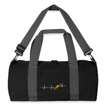 Heartbeat Trombone Trombone Player Trombonist - Recycled Duffel Bag - black/graphite grey - Front
