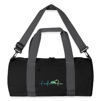 Wheel Loader Heartbeat Bulldozer - Recycled Duffel Bag - black/graphite grey - Front