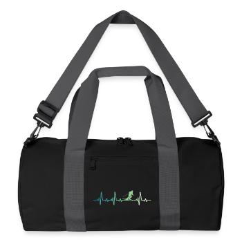 skiing ski battement de coeur skier  - Sac de sport recyclé - noir/gris graphite - Devant