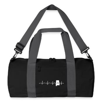 Fabriqué en Alabama USA ECG Heartbeat State Pride - Sac de sport recyclé - noir/gris graphite - Devant