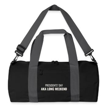 La Journée des Présidents, aussi appelée Long Week-end - Sac de sport recyclé - noir/gris graphite - Devant