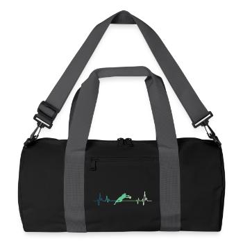 Gardien de but de football battements de cœur   - Sac de sport recyclé - noir/gris graphite - Devant