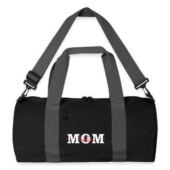 Mom Hustle Shirt – Busy Mom Life - Recycled Duffel Bag - black/graphite grey - Front