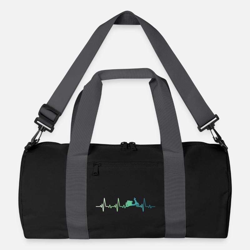 Scooter heartbeat moped roller Recycled Duffel Bag