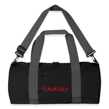 *innen - Gendersternchen - weibliche Form - Recycelte Duffel Bag - Schwarz/Graphitgrau - Vorne
