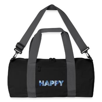 HAPPY Denim Patchwork New Trend - Recycled Duffel Bag - black/graphite grey - Front