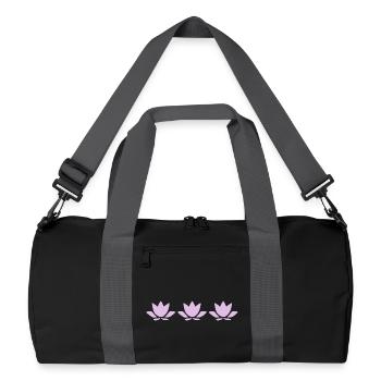 Fleur de lotus, fleur de lotus, fleur de lotus, yoga aux fleurs pastel - Sac de sport recyclé - noir/gris graphite - Devant