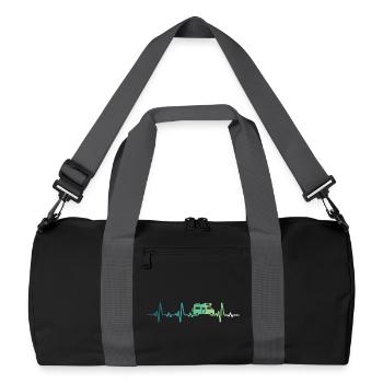 Campervan Heartbeat Camping T-Shirt - Recycled Duffel Bag - black/graphite grey - Front