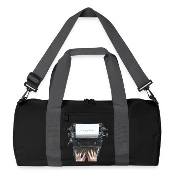 Inspire Typer Typo Vintage - Sac de sport recyclé - noir/gris graphite - Devant