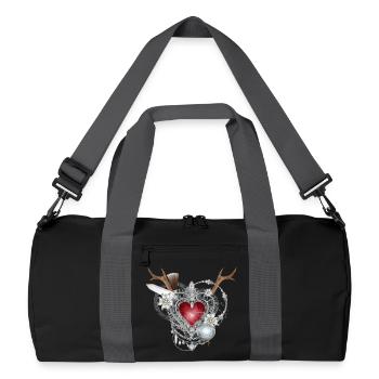 Bijoux de costumes bavarois extravagants - Sac de sport recyclé - noir/gris graphite - Devant