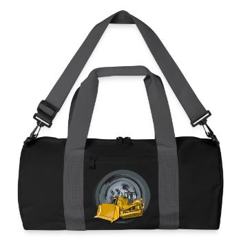 Bulldozers, bulldozers, racleurs de chenilles - Sac de sport recyclé - noir/gris graphite - Devant