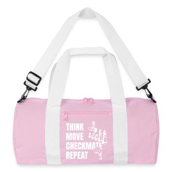 Think Play Checkmate Next - Recycled Duffel Bag - pink/white - Front