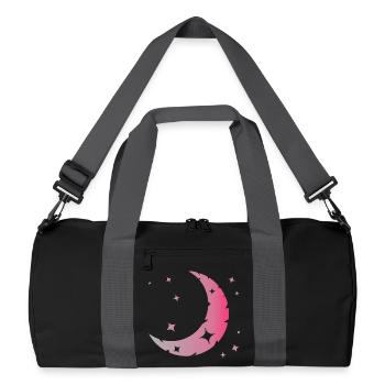 Mond und Sterne - Recycelte Duffel Bag - Schwarz/Graphitgrau - Vorne