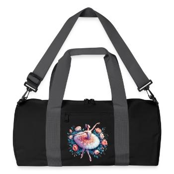 Ballet dancer with tutu - Recycled Duffel Bag - black/graphite grey - Front