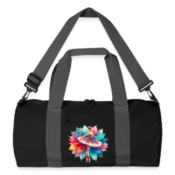 Ballet dancer with tutu - Recycled Duffel Bag - black/graphite grey - Front