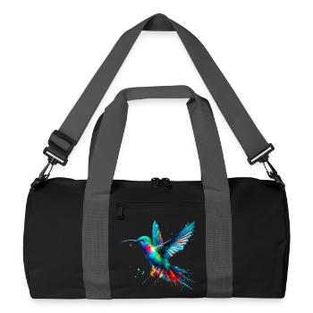 Kolibri - Recycelte Duffel Bag - Schwarz/Graphitgrau - Vorne