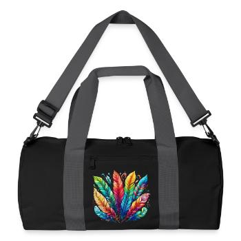 Feder Federstift Kugelschreiber - Recycelte Duffel Bag - Schwarz/Graphitgrau - Vorne