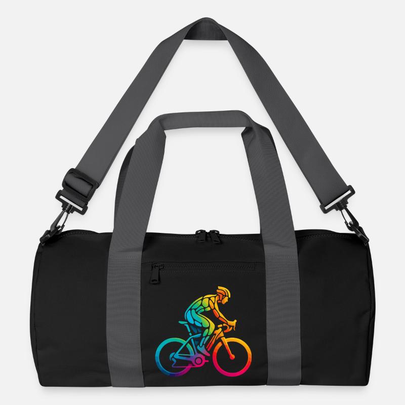 Lebendige Regenbogen-Fahrradkunst Recycelte Duffel Bag