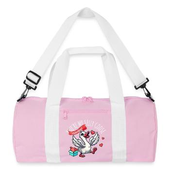 You’re My Crazy Goose Drôle de Saint-Valentin - Sac de sport recyclé - rose/blanc - Devant