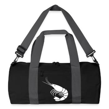 Conception minimaliste de la silhouette de crevettes - Sac de sport recyclé - noir/gris graphite - Devant