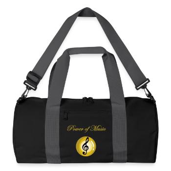 Le pouvoir de la musique - Sac de sport recyclé - noir/gris graphite - Devant