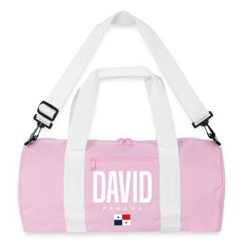 David Panama Panamanian - Recycled Duffel Bag - pink/white - Front