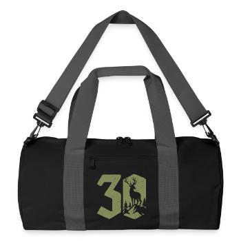 Chasseur 30e anniversaire Chasse 30 ans Nombre de cerfs - Sac de sport recyclé - noir/gris graphite - Devant