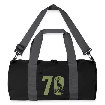 Chasseur 70e anniversaire Chasse 70 ans Nombre de cerfs - Sac de sport recyclé - noir/gris graphite - Devant