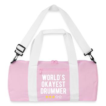 Le batteur le plus correct, le sarcasme du monde : humour 3 étoiles - Sac de sport recyclé - rose/blanc - Devant