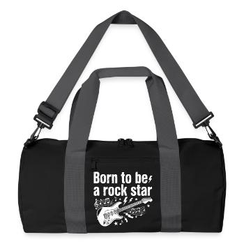 Née pour être une rock star Guitare - Sac de sport recyclé - noir/gris graphite - Devant