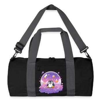 Pingouin dans le Sceau Stellaire - Sac de sport recyclé - noir/gris graphite - Devant
