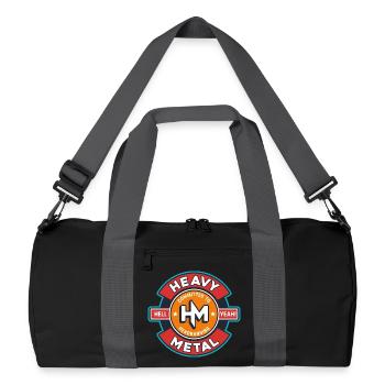 Emblème rétro Heavy Metal - Sac de sport recyclé - noir/gris graphite - Devant