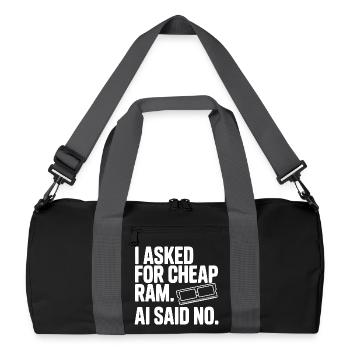 I Asked for Cheap RAM. AI Said No. - Recycled Duffel Bag - black/graphite grey - Front