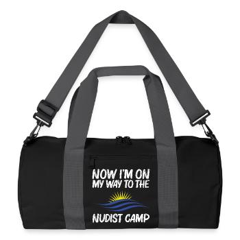 Amant naturiste de la liberté Camp nudiste Amant du nudisme - Sac de sport recyclé - noir/gris graphite - Devant
