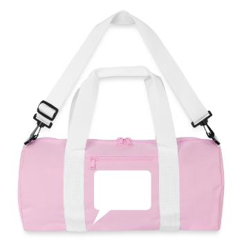 Sprechblase Comic selbst gestalten personalisieren - Recycelte Duffel Bag - Rosa/Weiß - Vorne