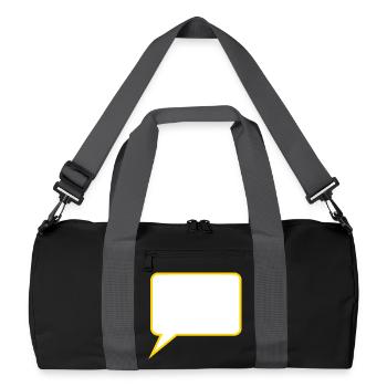 Sprechblase Comic selbst gestalten personalisieren - Recycelte Duffel Bag - Schwarz/Graphitgrau - Vorne