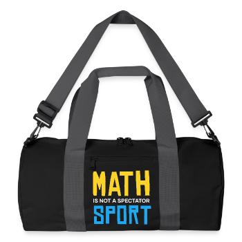 Mathe ist kein Zuschauen-Sport - Recycelte Duffel Bag - Schwarz/Graphitgrau - Vorne