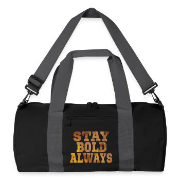 Always stay bold - Recycled Duffel Bag - black/graphite grey - Front
