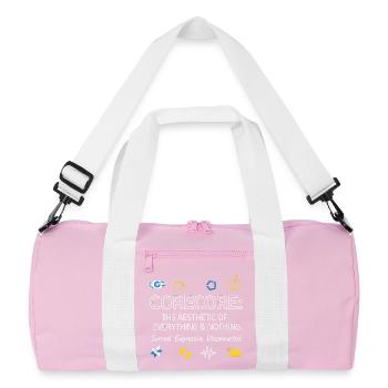 Corecore The Aesthetic of Everything Collage - Recycelte Duffel Bag - Rosa/Weiß - Vorne