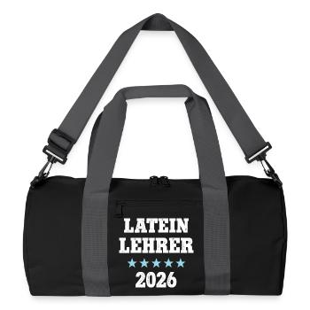 Professeur de latin 2026 Profession Études Formation des professeurs de latin - Sac de sport recyclé - noir/gris graphite - Devant