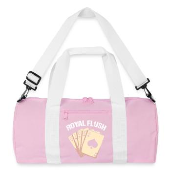 Playing Card Game of Spades - Recycled Duffel Bag - pink/white - Front